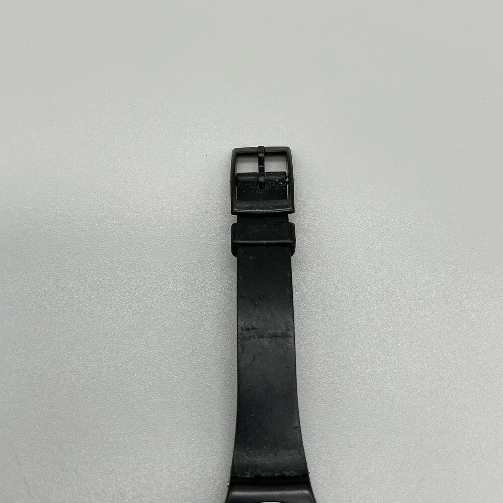 Vintage Swatch Black Magic Womens Watch 25mm Gold Tone Hands Swiss New Battery